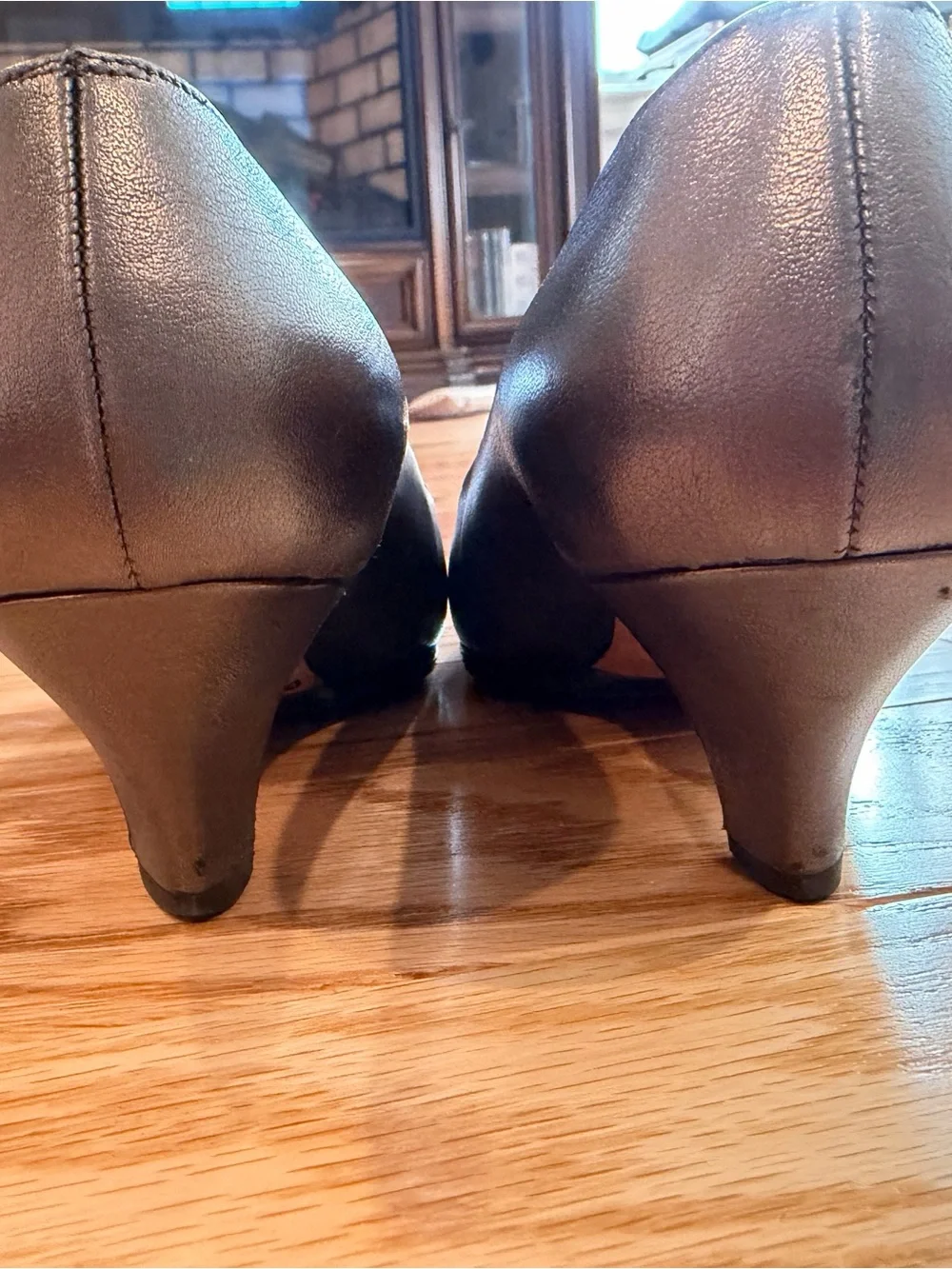 Silvia Fiorentina Black Leather Pointed Toe Pumps